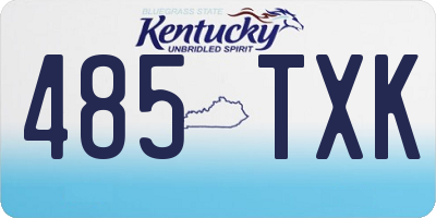 KY license plate 485TXK