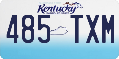 KY license plate 485TXM