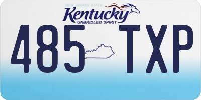 KY license plate 485TXP