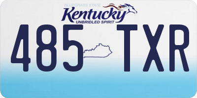 KY license plate 485TXR
