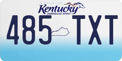 KY license plate 485TXT