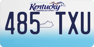 KY license plate 485TXU