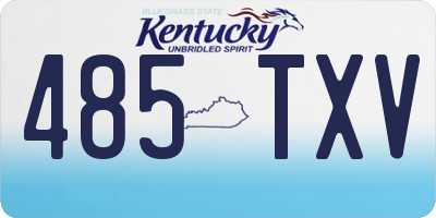 KY license plate 485TXV
