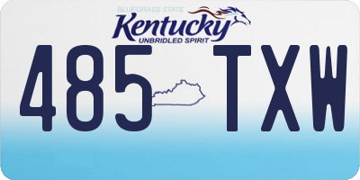 KY license plate 485TXW