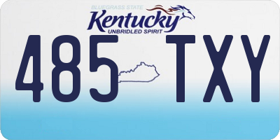 KY license plate 485TXY