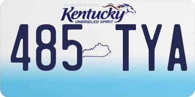 KY license plate 485TYA