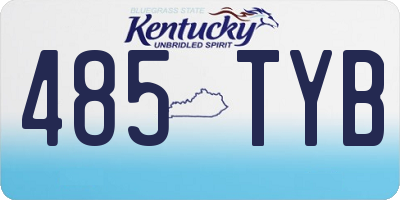 KY license plate 485TYB
