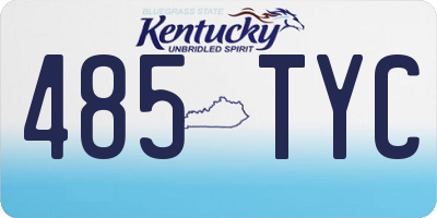 KY license plate 485TYC