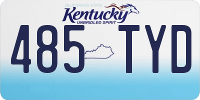KY license plate 485TYD