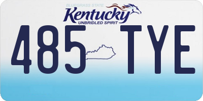 KY license plate 485TYE