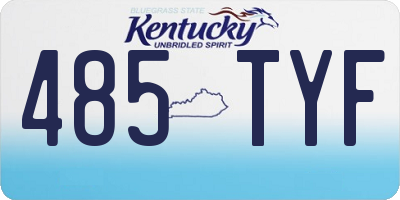KY license plate 485TYF