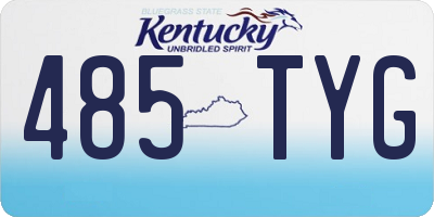 KY license plate 485TYG