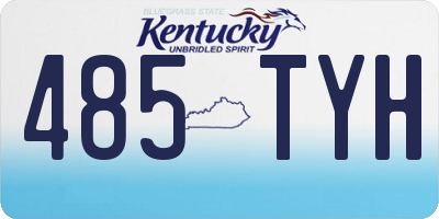 KY license plate 485TYH