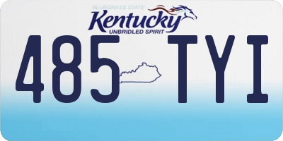 KY license plate 485TYI