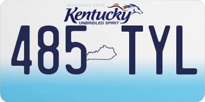 KY license plate 485TYL