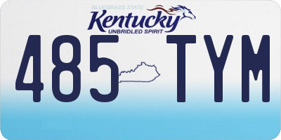 KY license plate 485TYM