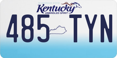KY license plate 485TYN