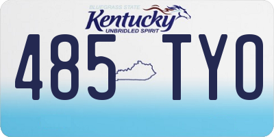 KY license plate 485TYO