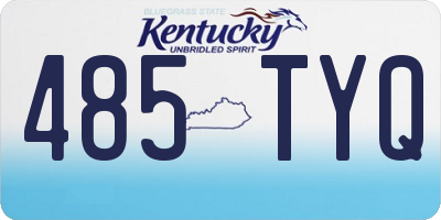 KY license plate 485TYQ