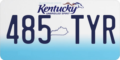 KY license plate 485TYR