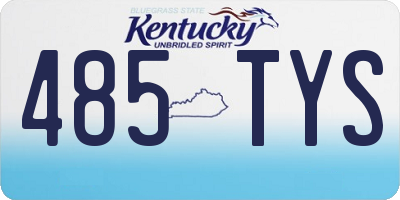 KY license plate 485TYS
