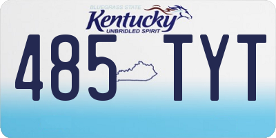 KY license plate 485TYT