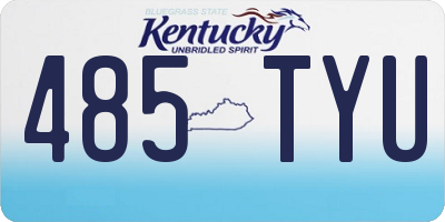 KY license plate 485TYU