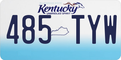 KY license plate 485TYW