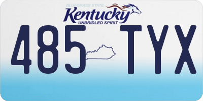 KY license plate 485TYX