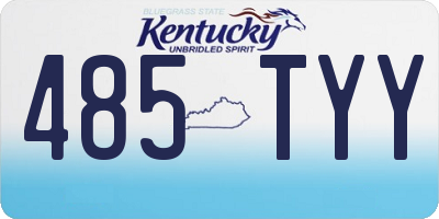 KY license plate 485TYY