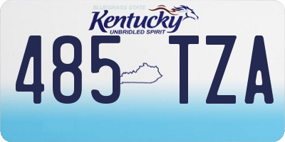 KY license plate 485TZA