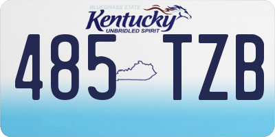 KY license plate 485TZB