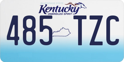 KY license plate 485TZC