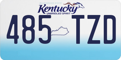 KY license plate 485TZD