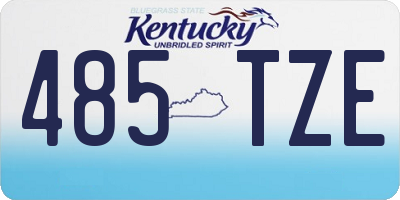 KY license plate 485TZE
