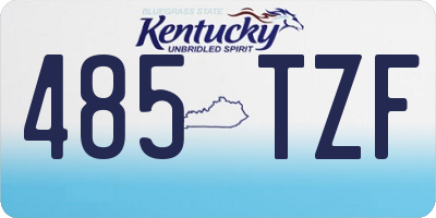 KY license plate 485TZF