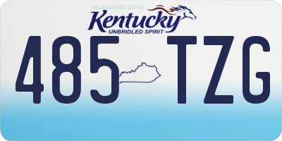 KY license plate 485TZG