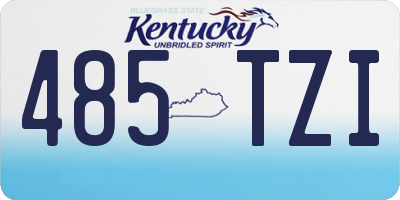KY license plate 485TZI