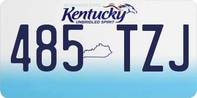 KY license plate 485TZJ