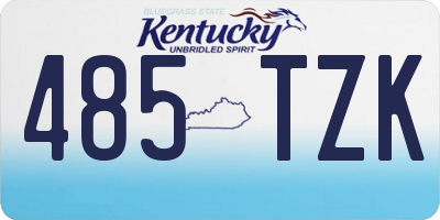 KY license plate 485TZK