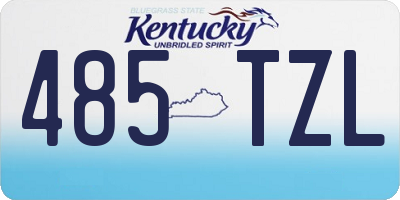 KY license plate 485TZL