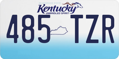 KY license plate 485TZR