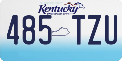 KY license plate 485TZU