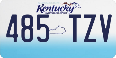 KY license plate 485TZV