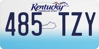 KY license plate 485TZY