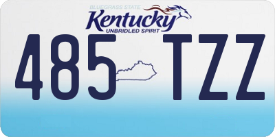 KY license plate 485TZZ