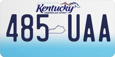 KY license plate 485UAA