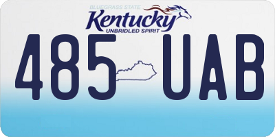 KY license plate 485UAB