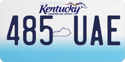KY license plate 485UAE