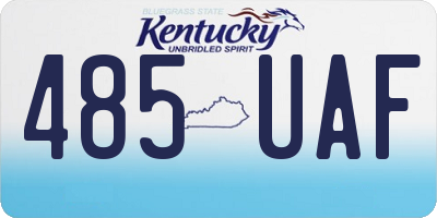 KY license plate 485UAF